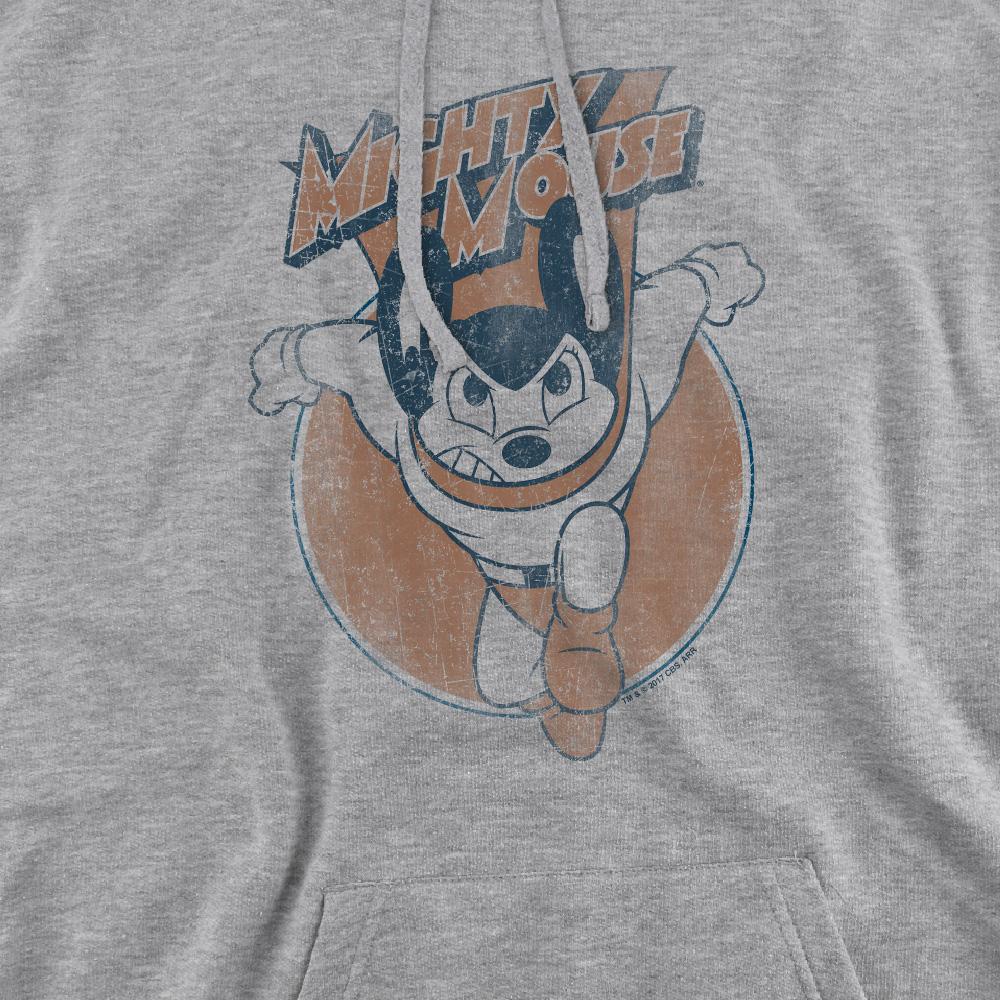 Sport Heather - Pack Shot - Mighty Mouse Mens Flying with Purpose Hoodie
