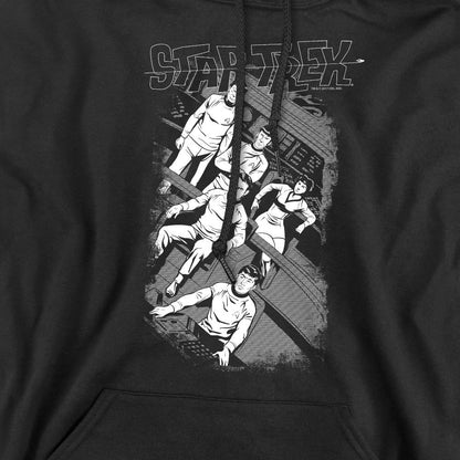 Black - Pack Shot - Star Trek Mens Tilted Bridge Retro Hoodie