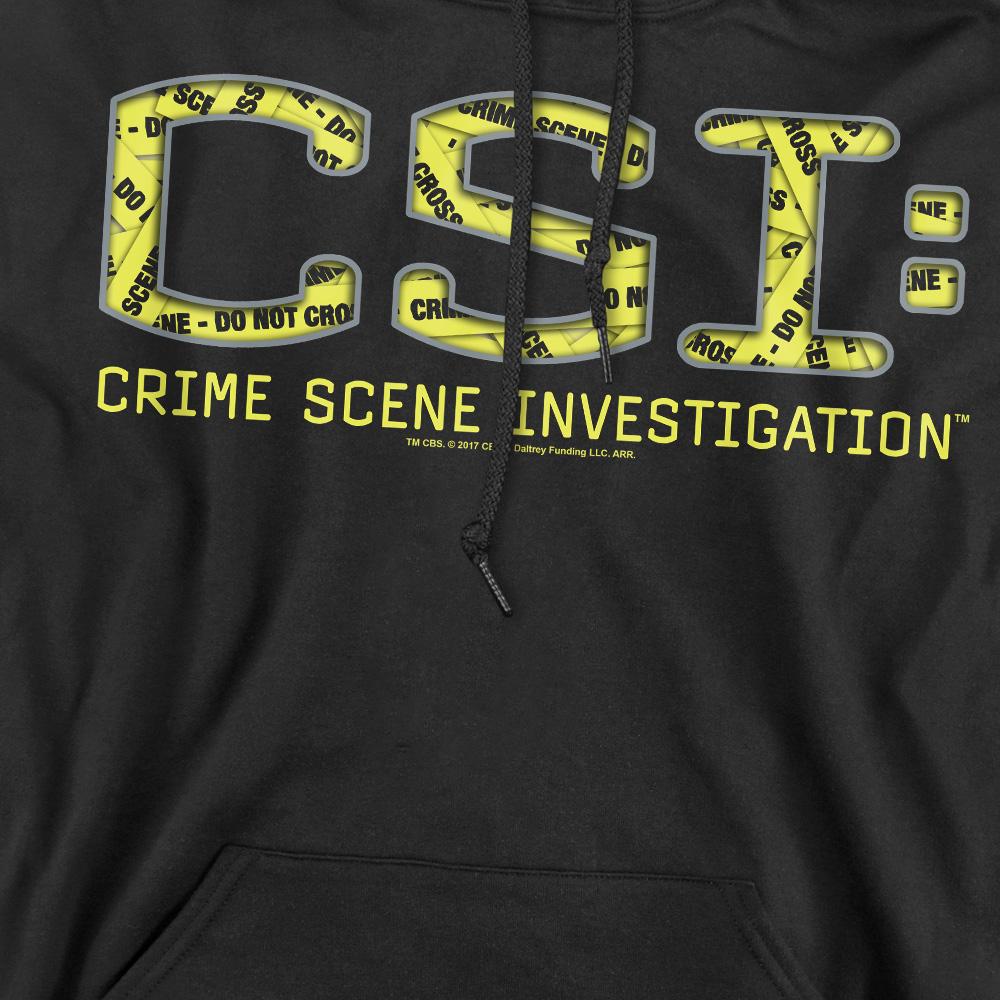 Black - Pack Shot - CSI Mens Collage Logo Hoodie