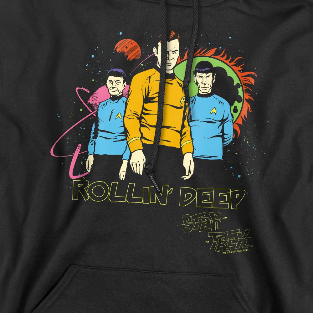 Black - Pack Shot - Star Trek Mens Rollin Deep Hoodie
