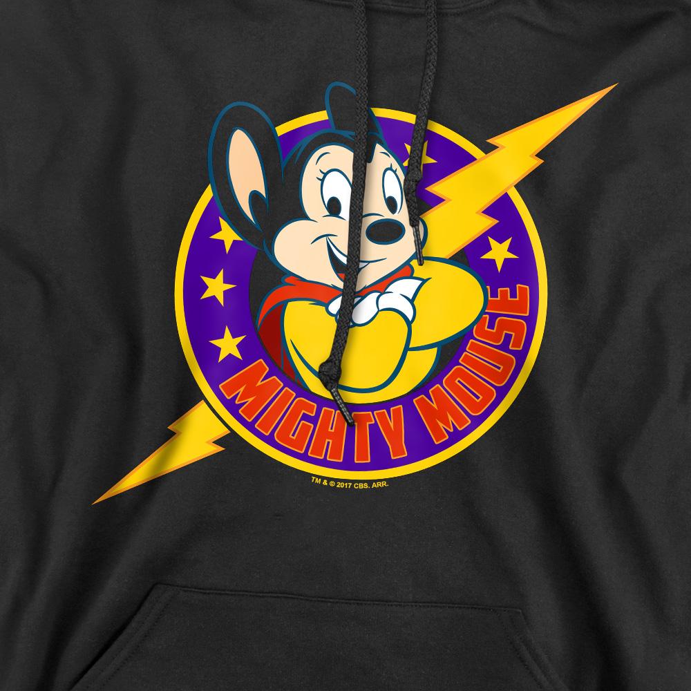 Black - Pack Shot - Mighty Mouse Mens Mighty Hero Hoodie