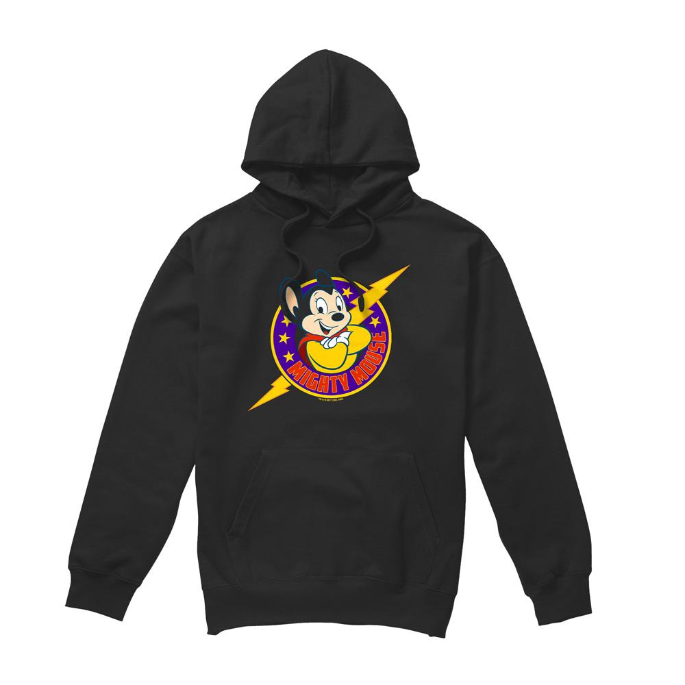 Black - Front - Mighty Mouse Mens Mighty Hero Hoodie