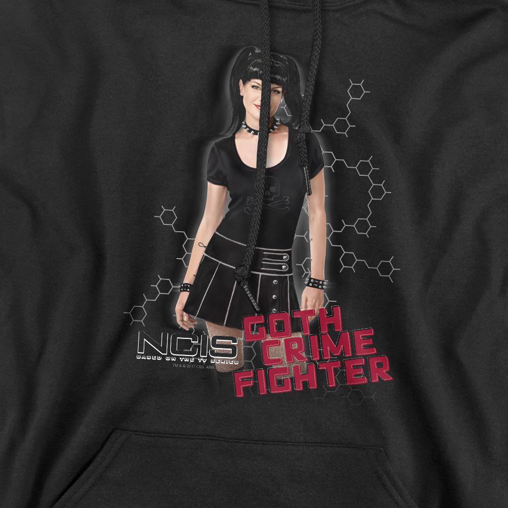 Black - Pack Shot - NCIS Mens Goth Crime Fighter Hoodie