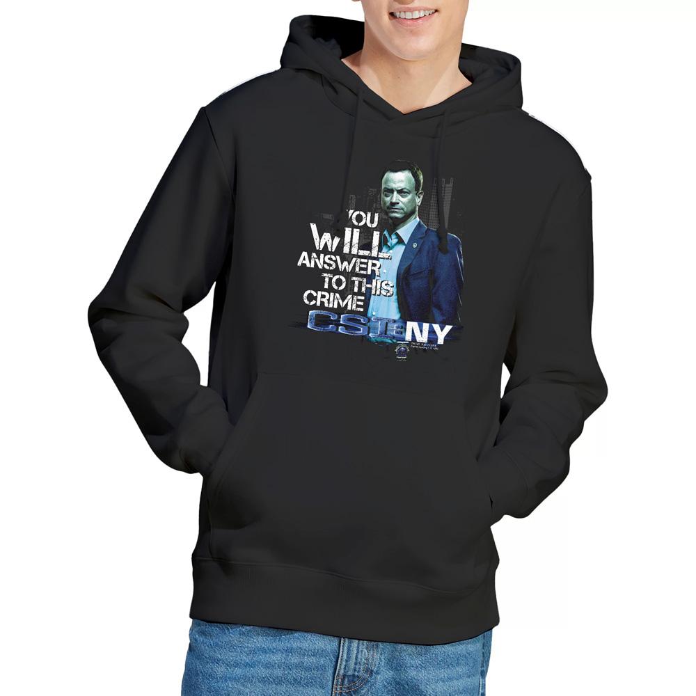 Black - Lifestyle - CSI: NY Mens You Will Answer Hoodie