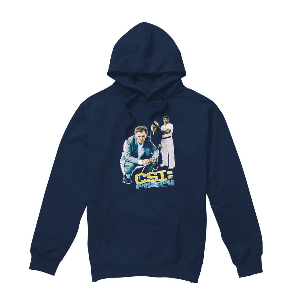 Navy - Front - CSI: Miami Mens In Perspective Hoodie
