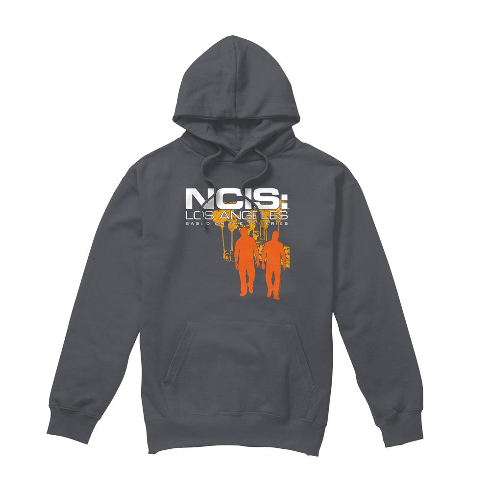 Charcoal - Front - NCIS: Los Angeles Mens Slow Walk Hoodie
