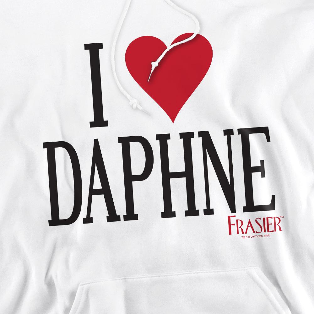 White - Pack Shot - Frasier Mens I Heart Daphne Hoodie