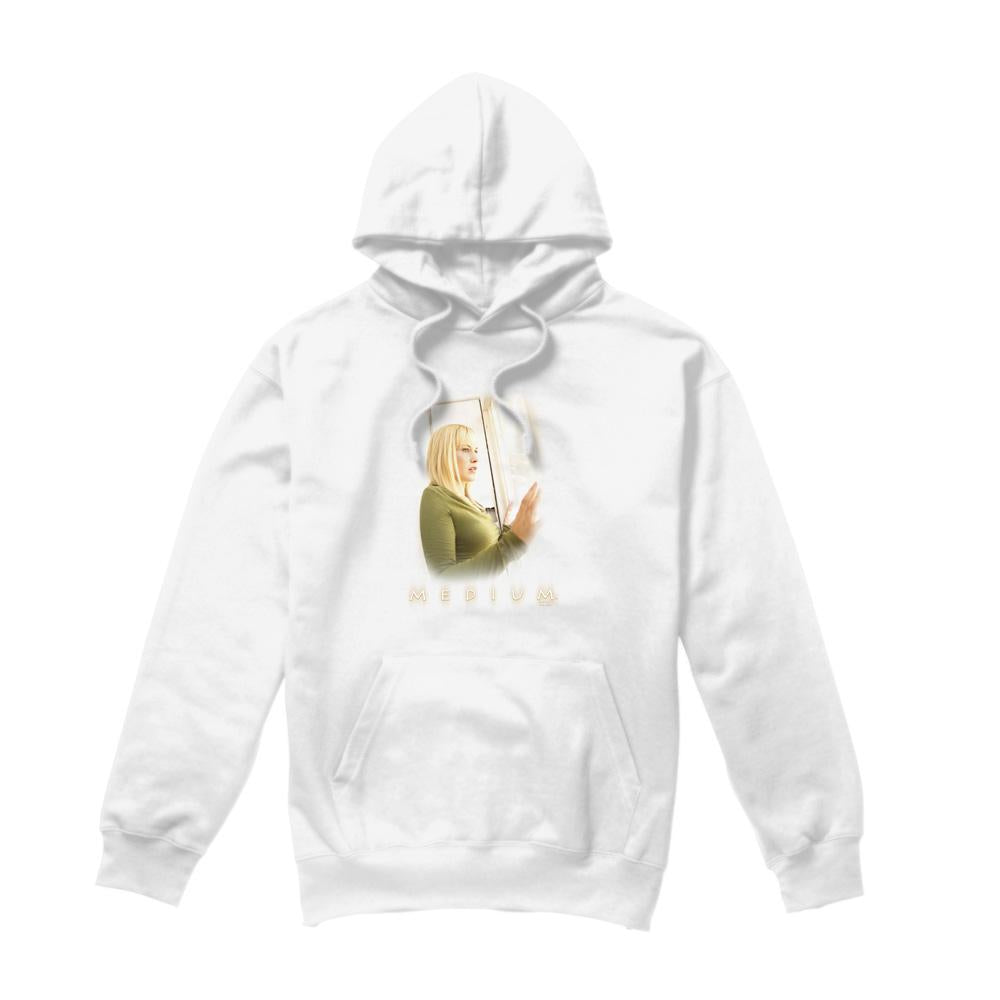 White - Front - Medium Mens White Light Hoodie