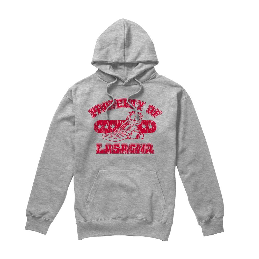 Sport Heather - Front - Garfield Mens Property Of Lasagna Hoodie