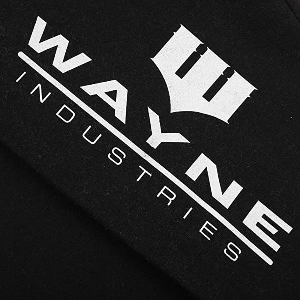 Black-White - Side - DC Comics Mens Wayne Industries Jogging Bottoms