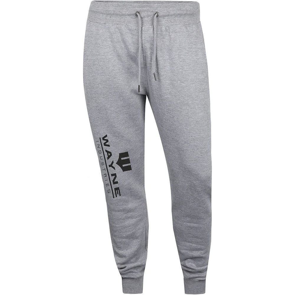 Grey-Black - Front - DC Comics Mens Wayne Industries Jogging Bottoms