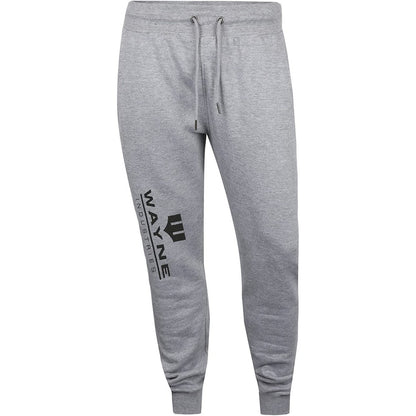 Grey-Black - Front - DC Comics Mens Wayne Industries Jogging Bottoms
