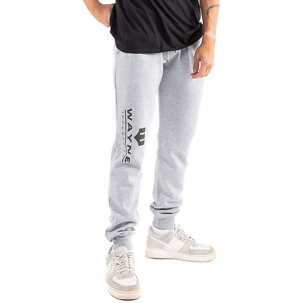 Grey-Black - Lifestyle - DC Comics Mens Wayne Industries Jogging Bottoms