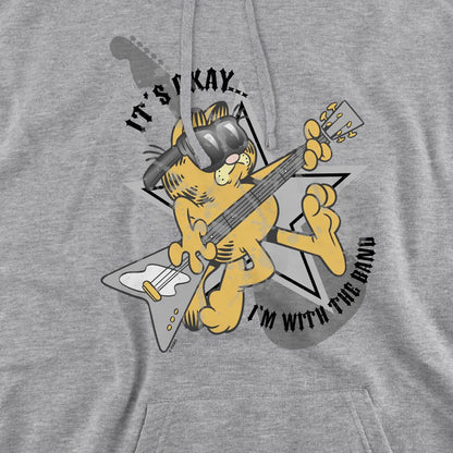 Sport Heather - Pack Shot - Garfield Mens I´m with the Band Hoodie