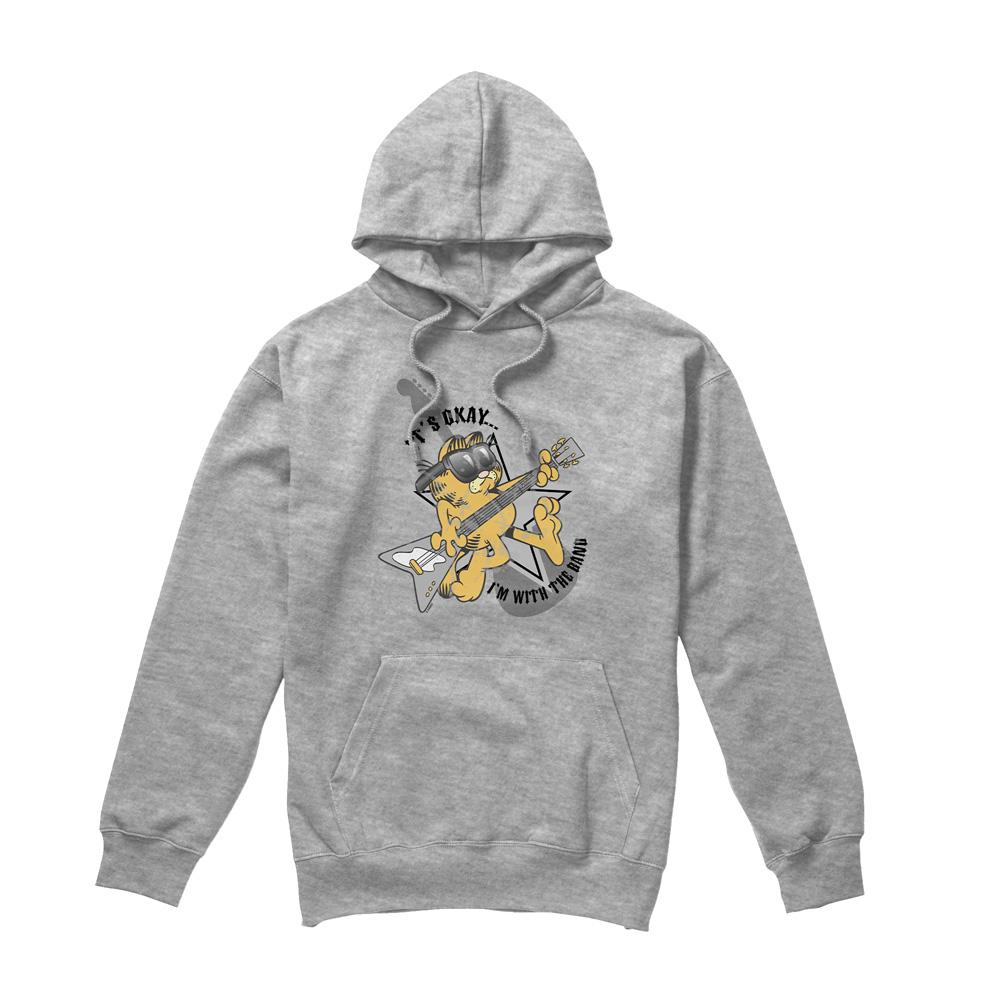 Sport Heather - Front - Garfield Mens I´m with the Band Hoodie