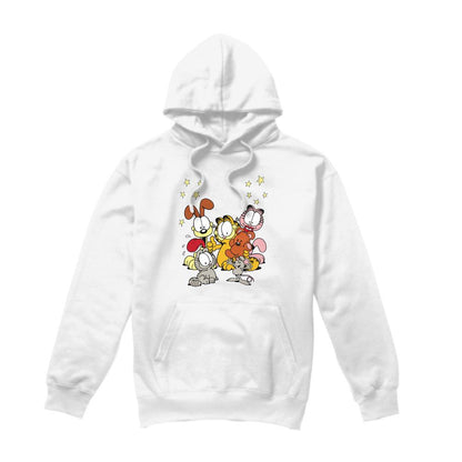 White - Front - Garfield Mens Friends Are Best Hoodie