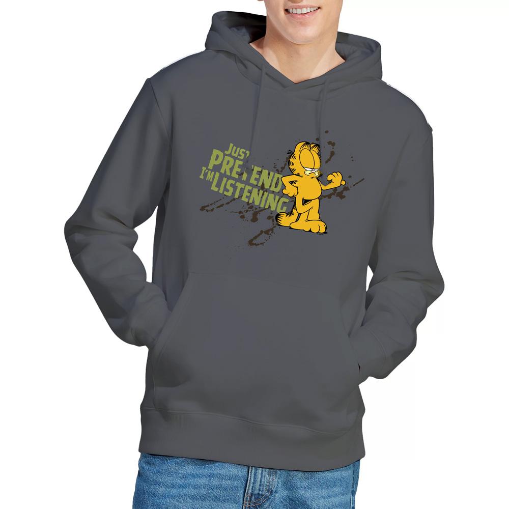 Charcoal - Lifestyle - Garfield Mens Just Pretend I´m Listening Hoodie