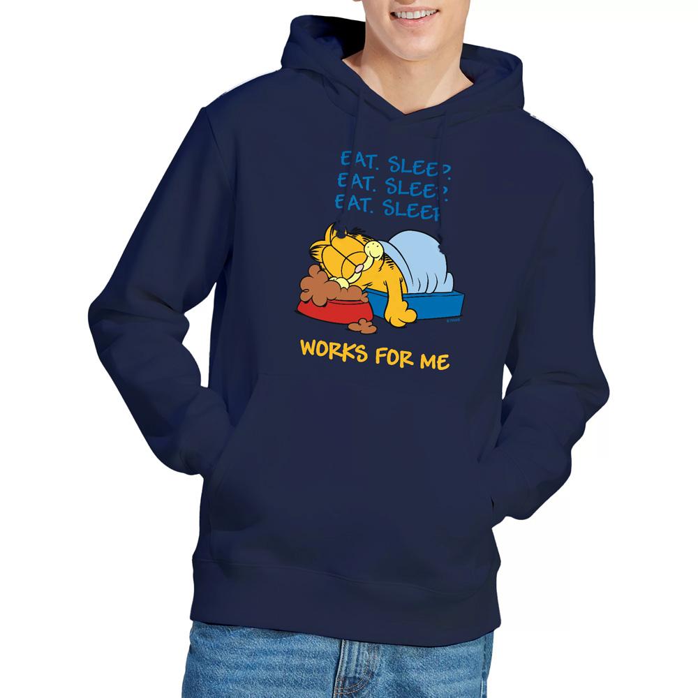 Navy - Lifestyle - Garfield Mens Works For Me Hoodie