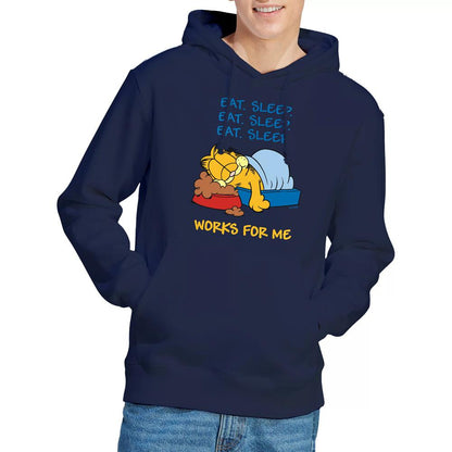 Navy - Lifestyle - Garfield Mens Works For Me Hoodie