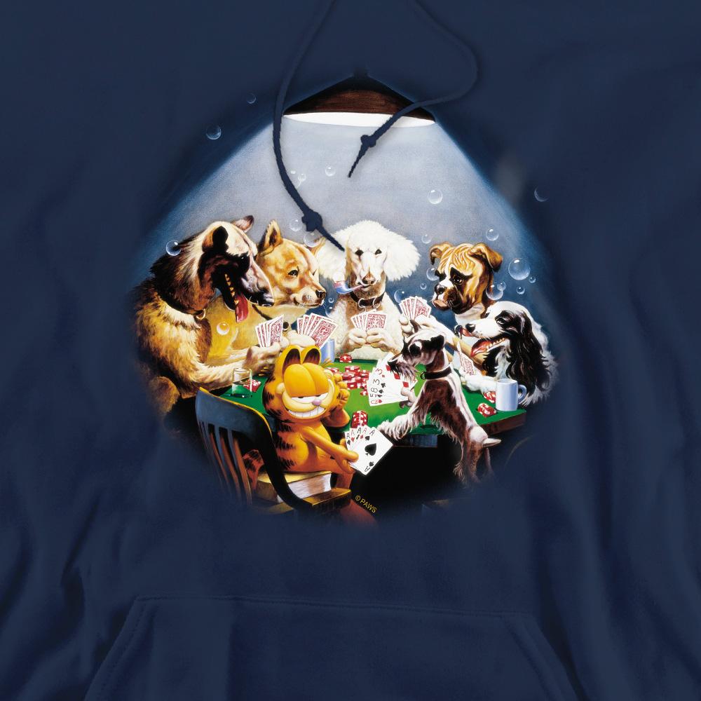 Navy - Pack Shot - Garfield Mens Playing With The Big Dogs Hoodie