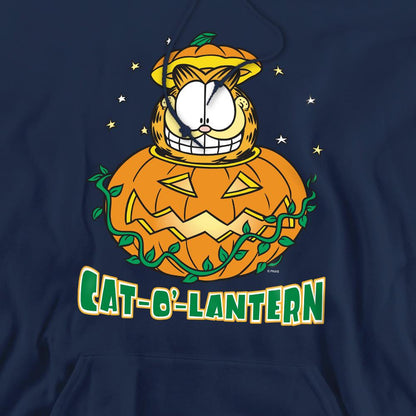 Navy - Pack Shot - Garfield Mens Cat O Lantern Hoodie