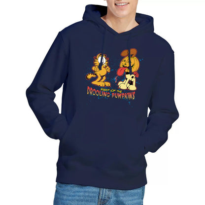 Navy - Lifestyle - Garfield Mens Drooling Pumpkins Hoodie