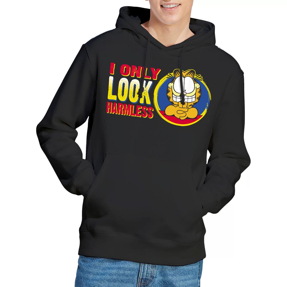 Black - Lifestyle - Garfield Mens I Only Look Harmless Hoodie