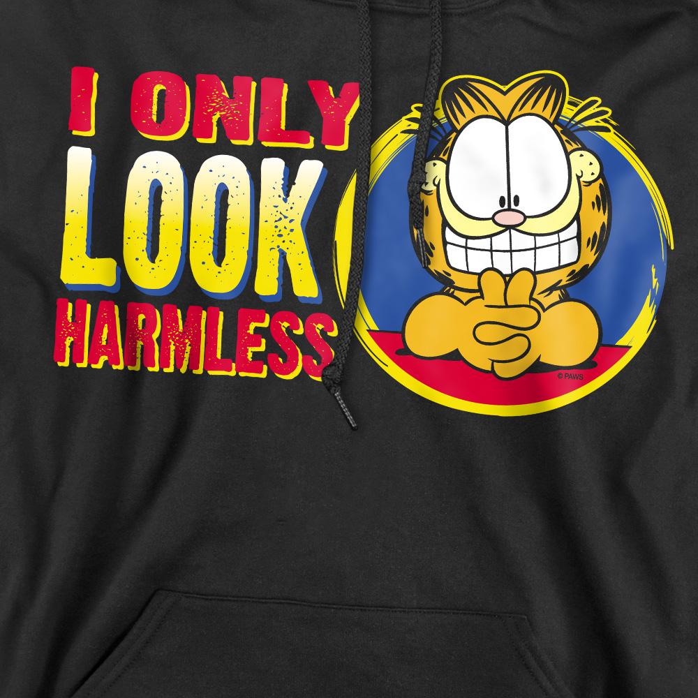 Black - Pack Shot - Garfield Mens I Only Look Harmless Hoodie