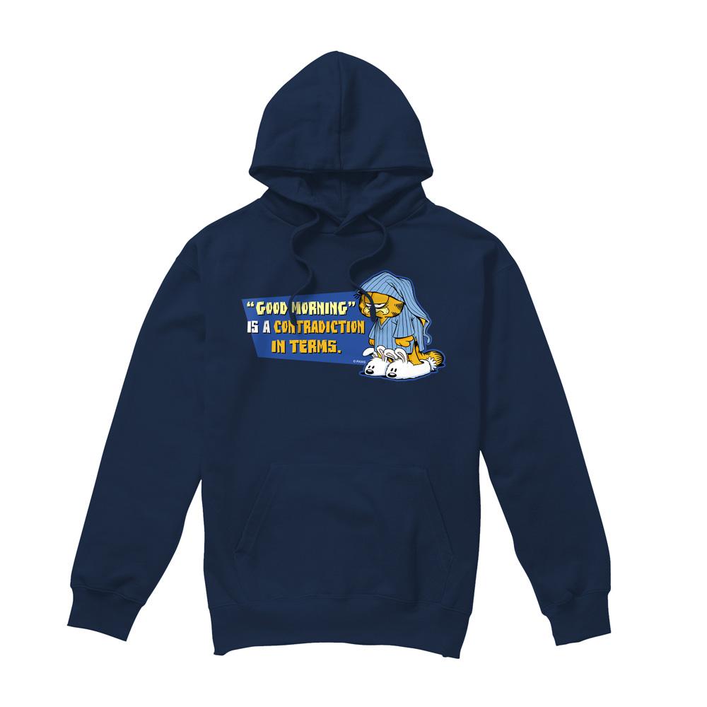 Navy - Front - Garfield Mens Contradiction In Terms Hoodie