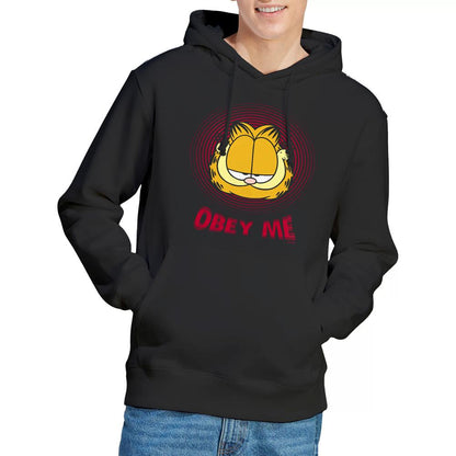 Black - Lifestyle - Garfield Mens Obey Me Hoodie