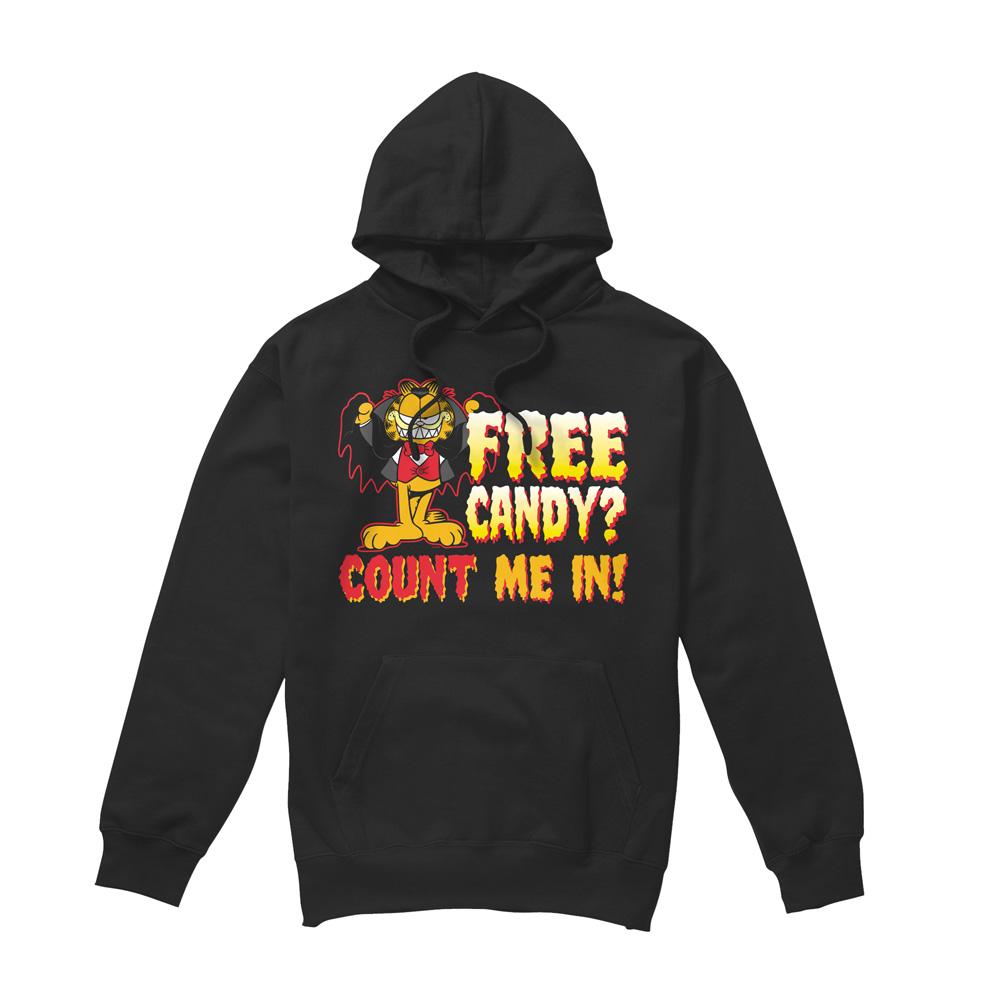 Black - Front - Garfield Mens Count Me In Hoodie