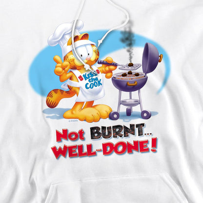 White - Pack Shot - Garfield Mens Well Done Hoodie