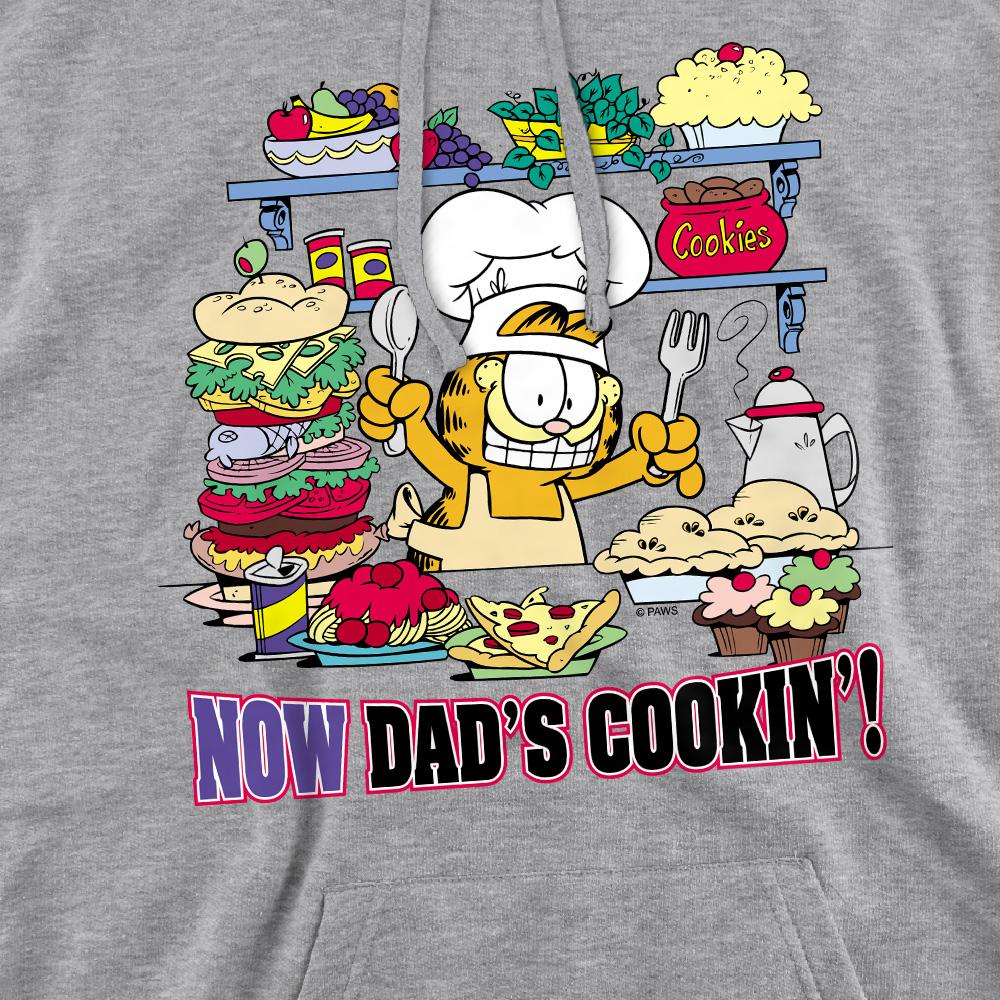 Sport Heather - Pack Shot - Garfield Mens Now Dad´s Cooking Hoodie