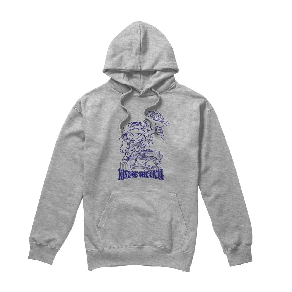 Sport Heather - Front - Garfield Mens King Of The Grill Hoodie