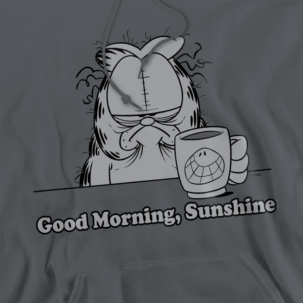 Charcoal - Pack Shot - Garfield Mens Good Morning Sunshine Hoodie