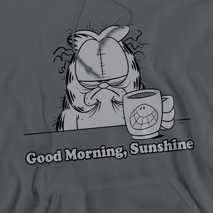 Charcoal - Pack Shot - Garfield Mens Good Morning Sunshine Hoodie