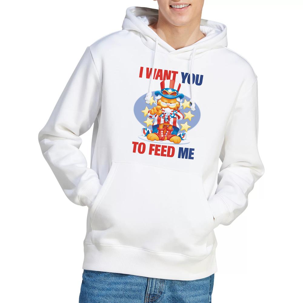 White - Lifestyle - Garfield Mens I Want You Hoodie