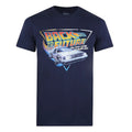 Navy - Front - Back To The Future Mens Tour Cotton T-Shirt