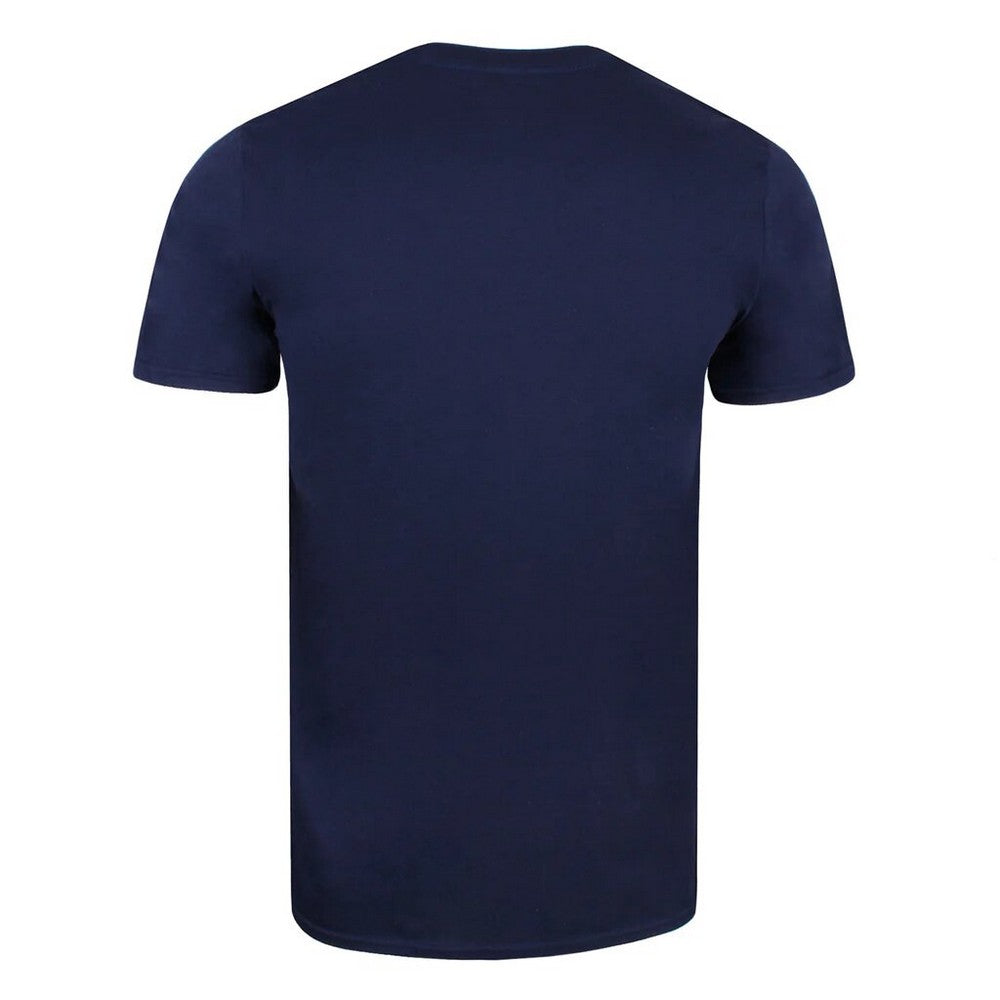 Navy - Back - Back To The Future Mens Tour Cotton T-Shirt