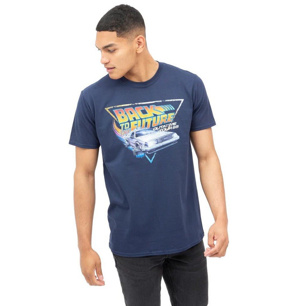 Navy - Lifestyle - Back To The Future Mens Tour Cotton T-Shirt