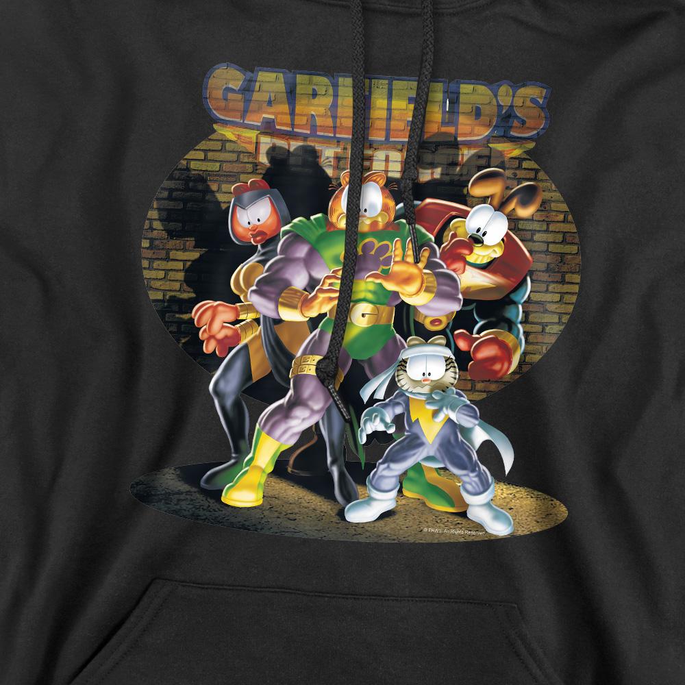 Black - Pack Shot - Garfield Mens Spotlight Hoodie
