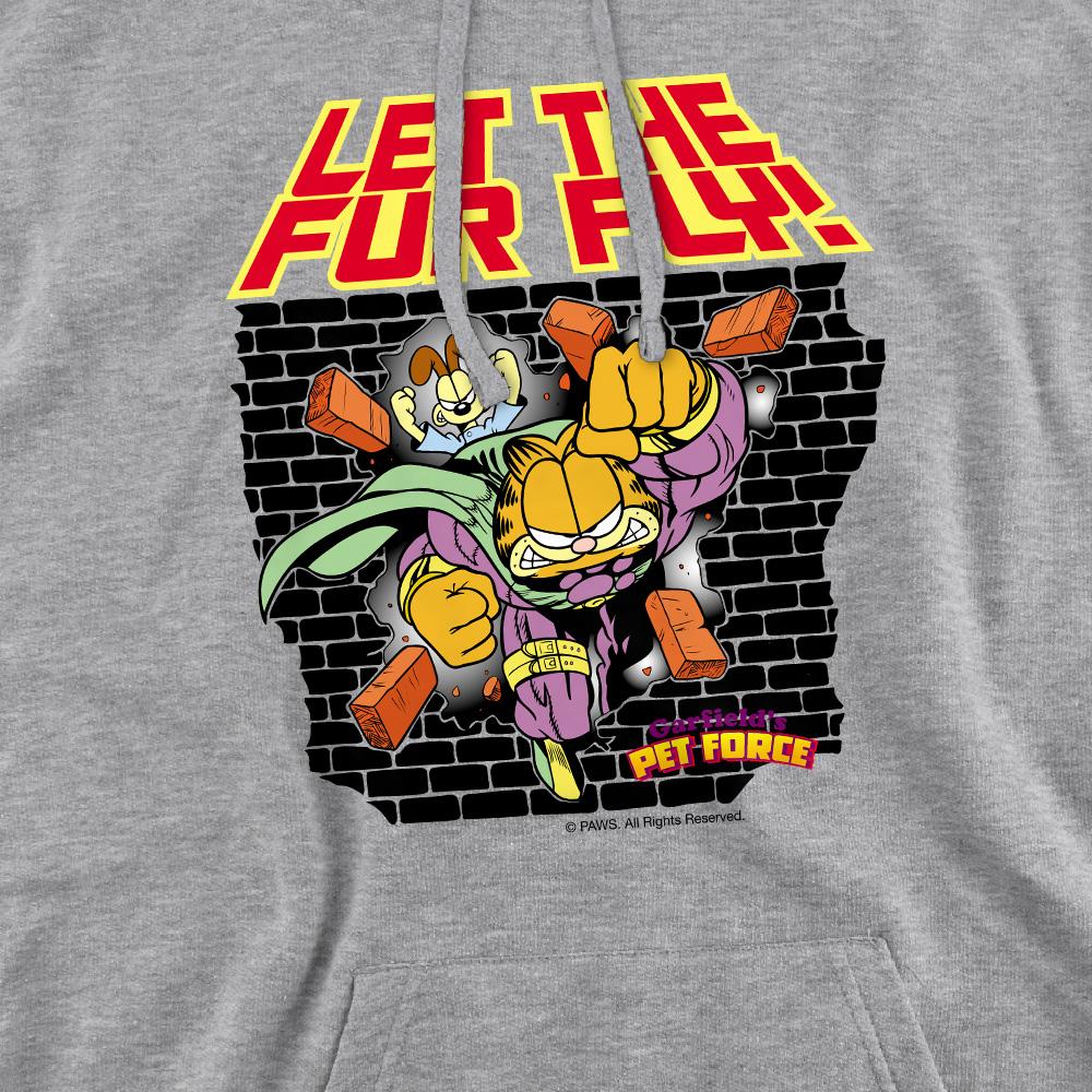 Sport Heather - Pack Shot - Garfield Mens Let The Fur Fly Hoodie