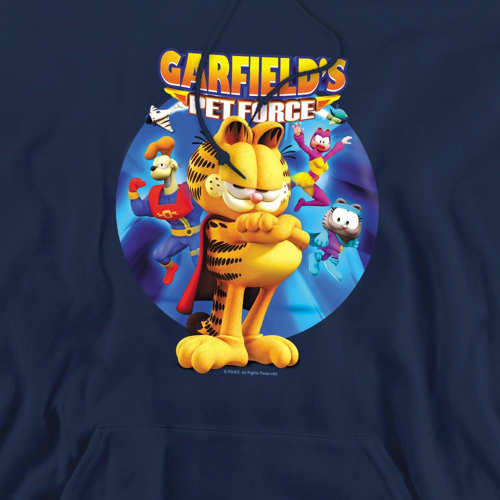 Navy - Pack Shot - Garfield Mens DVD Art Hoodie