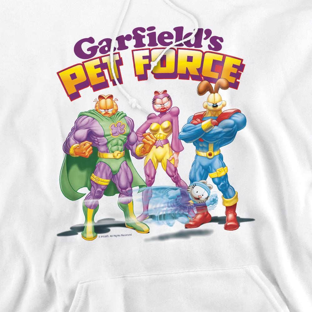 White - Pack Shot - Garfield Mens Heroes Await Hoodie