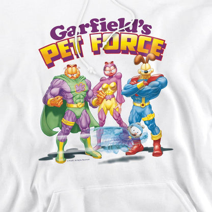 White - Pack Shot - Garfield Mens Heroes Await Hoodie