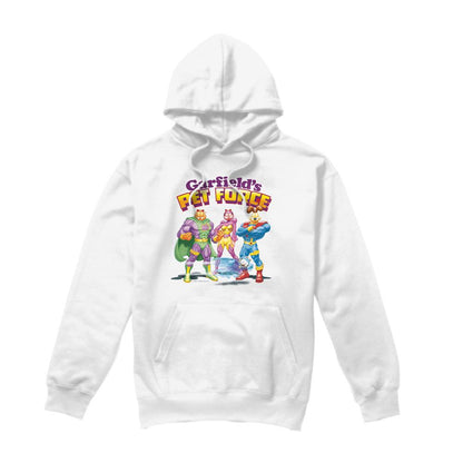 White - Front - Garfield Mens Heroes Await Hoodie