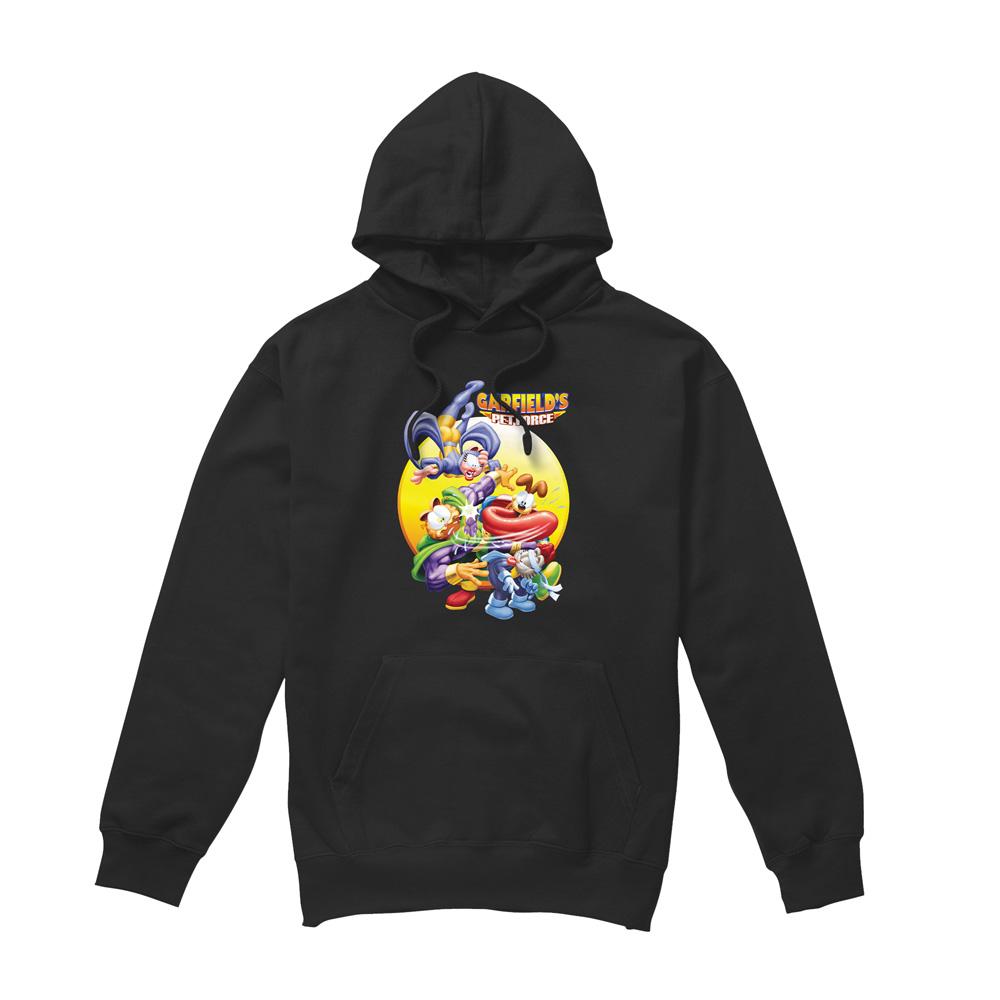 Black - Front - Garfield Mens Tongue Of Doom Hoodie
