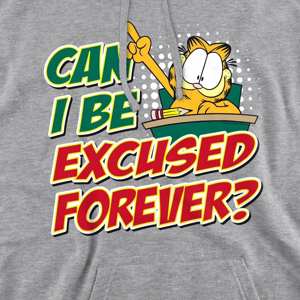 Sport Heather - Pack Shot - Garfield Mens Excused Forever Hoodie