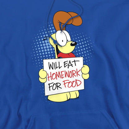 Royal Blue - Pack Shot - Garfield Mens Will Eat Homework Hoodie