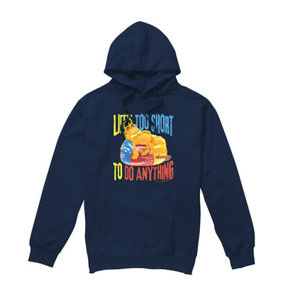 Navy - Front - Garfield Mens Too Short Hoodie